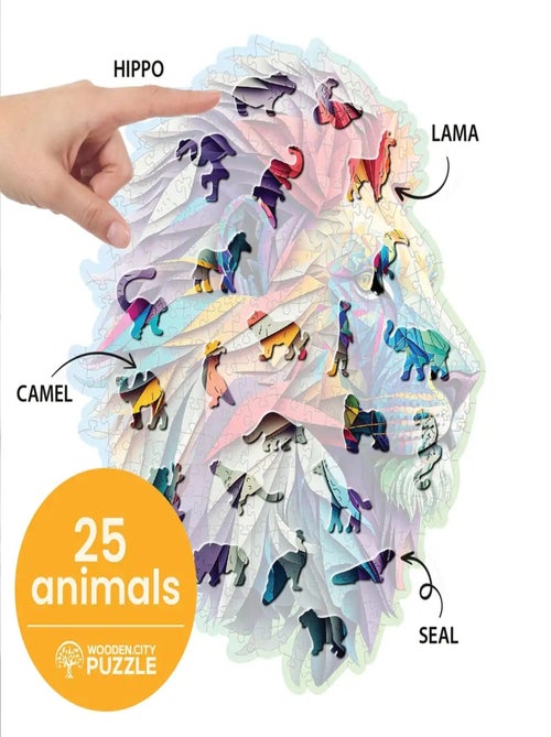 Puzzle en bois Lion moderne 250 pcs - Kiabi