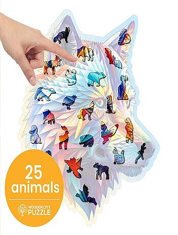 Puzzle en bois Loup élégant 250 pcs