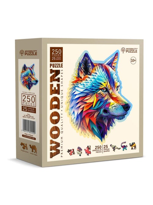 Puzzle en bois Loup élégant 250 pcs - Kiabi Puzzle en bois Loup élégant 250 pcs - Kiabi