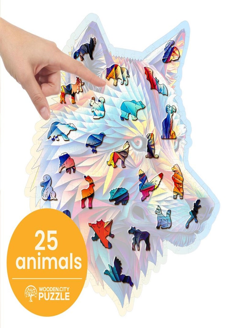 Puzzle en bois Loup élégant 250 pcs N/A - Kiabi
