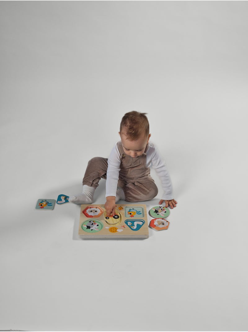 Puzzle en bois musical Tiny Love - Farmers Funday Multicolore - Kiabi