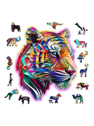 Puzzle en bois Tigre coloré 150 pcs