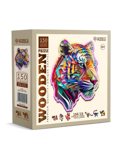 Puzzle en bois Tigre coloré 150 pcs - Kiabi