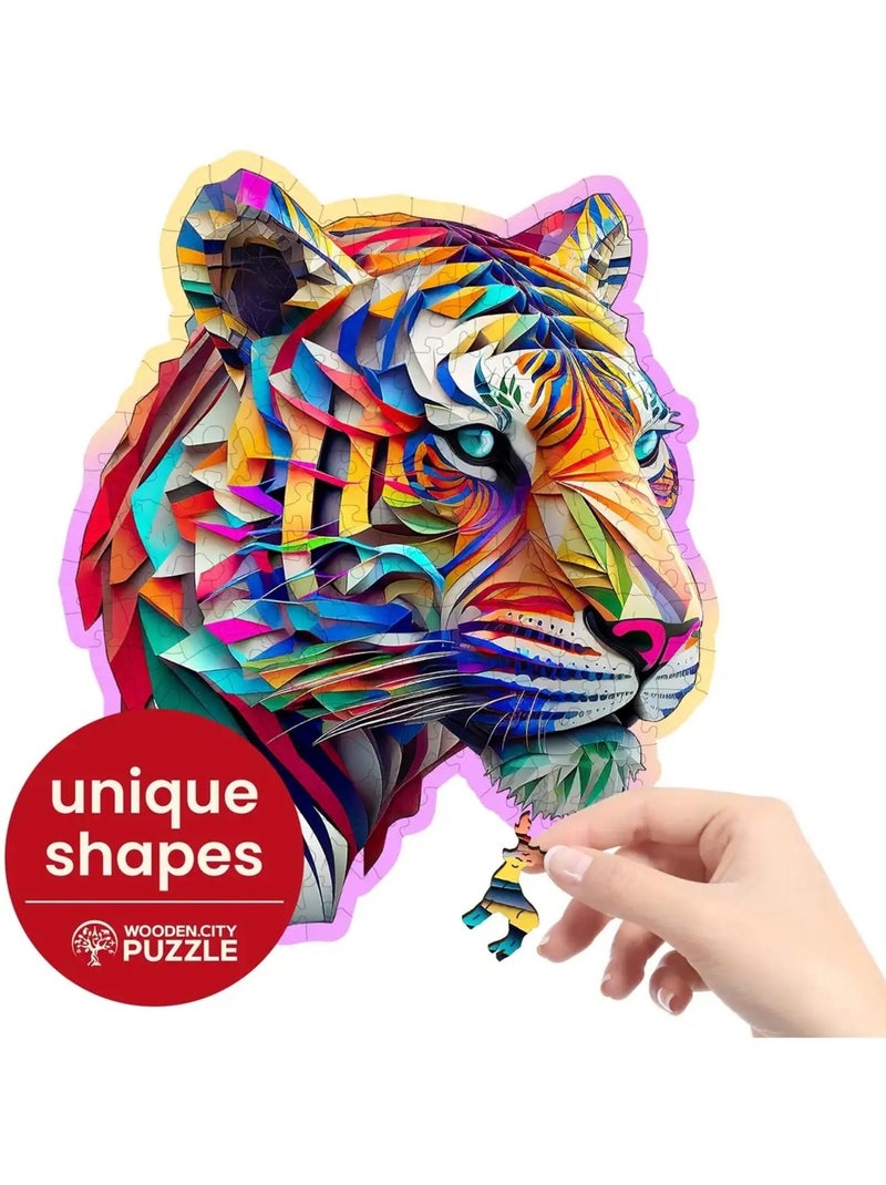 Puzzle en bois Tigre coloré 150 pcs N/A - Kiabi