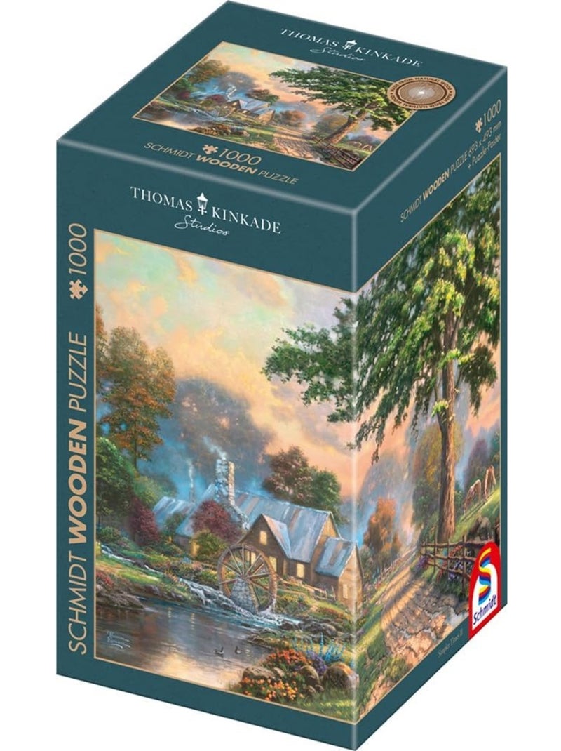 Puzzle en bois vieux moulin à eau 1000 pcs N/A - Kiabi