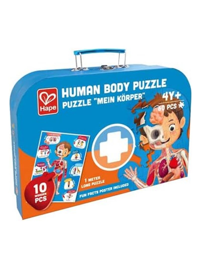 Puzzle Enfant 4 ans Corps Humain 60 Pièces en Bois N/A - Kiabi