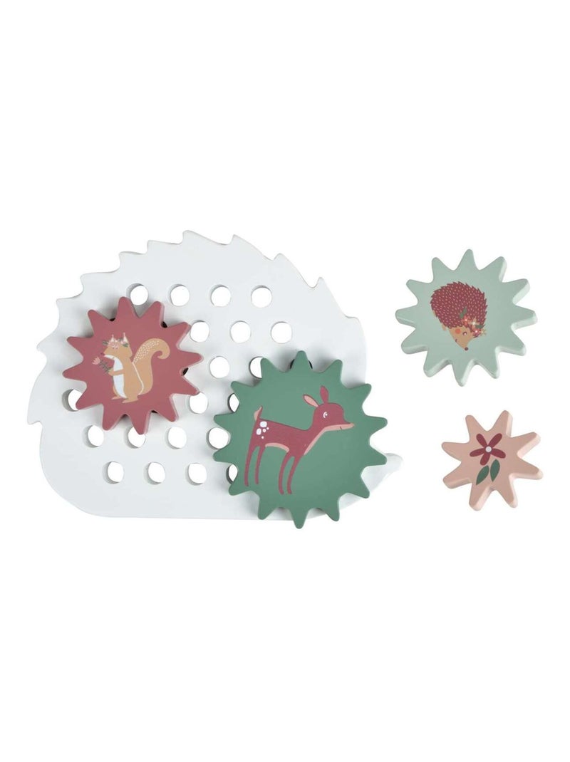 Puzzle engrenage en bois Blanc Rose - Kiabi