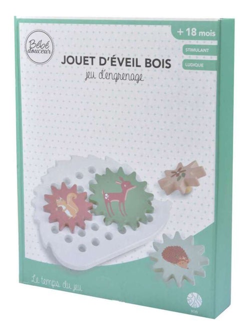 Puzzle engrenage en bois - Kiabi