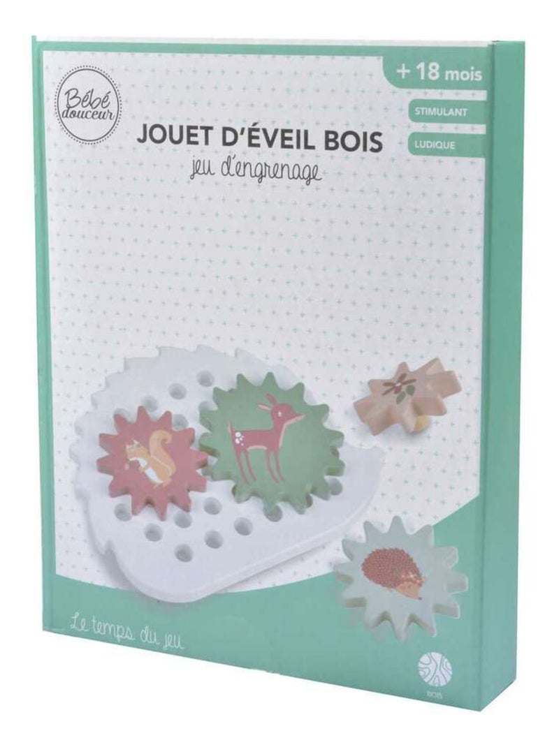 Puzzle engrenage en bois Blanc Rose - Kiabi