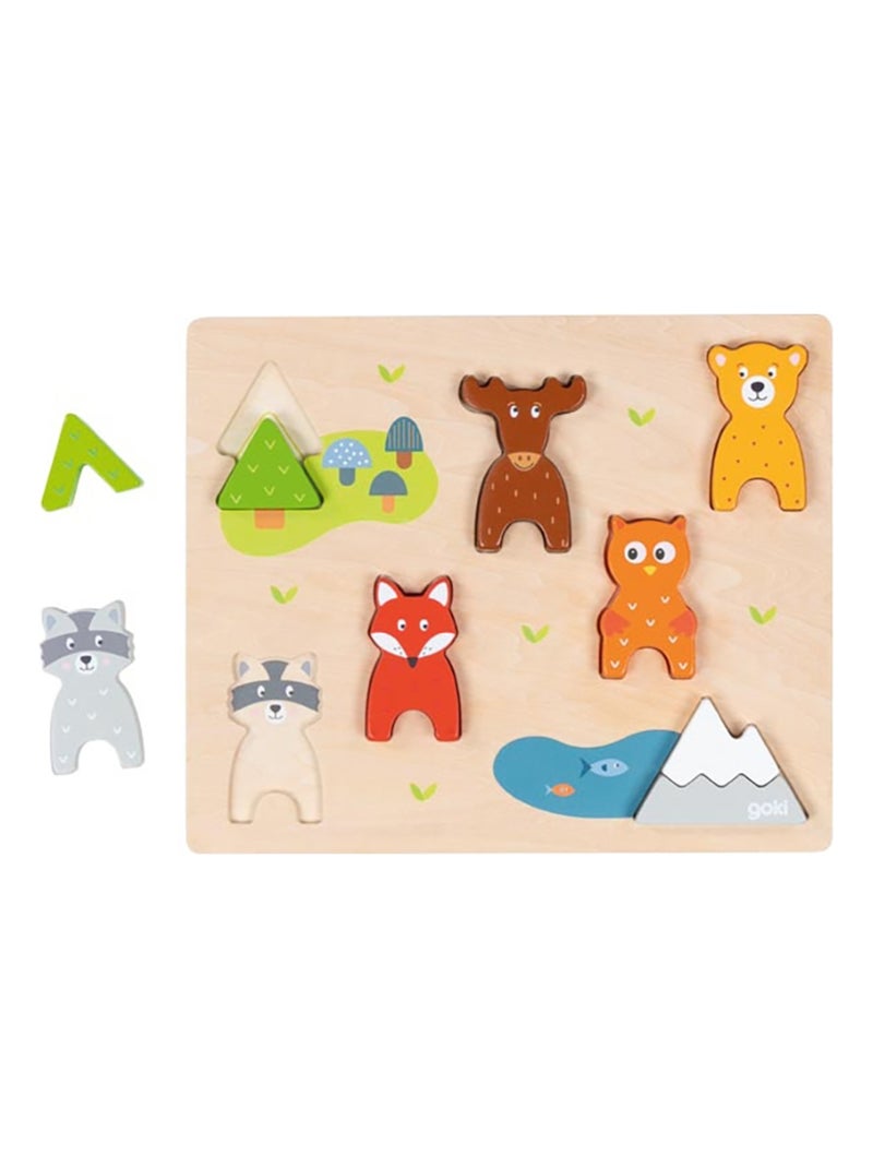 Puzzle et figurine  Animaux de la Forêt N/A - Kiabi