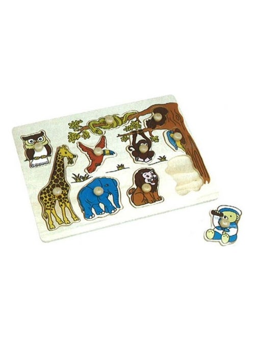 Puzzle éveil en bois + 18 mois 10 pièces ZOO - Kiabi