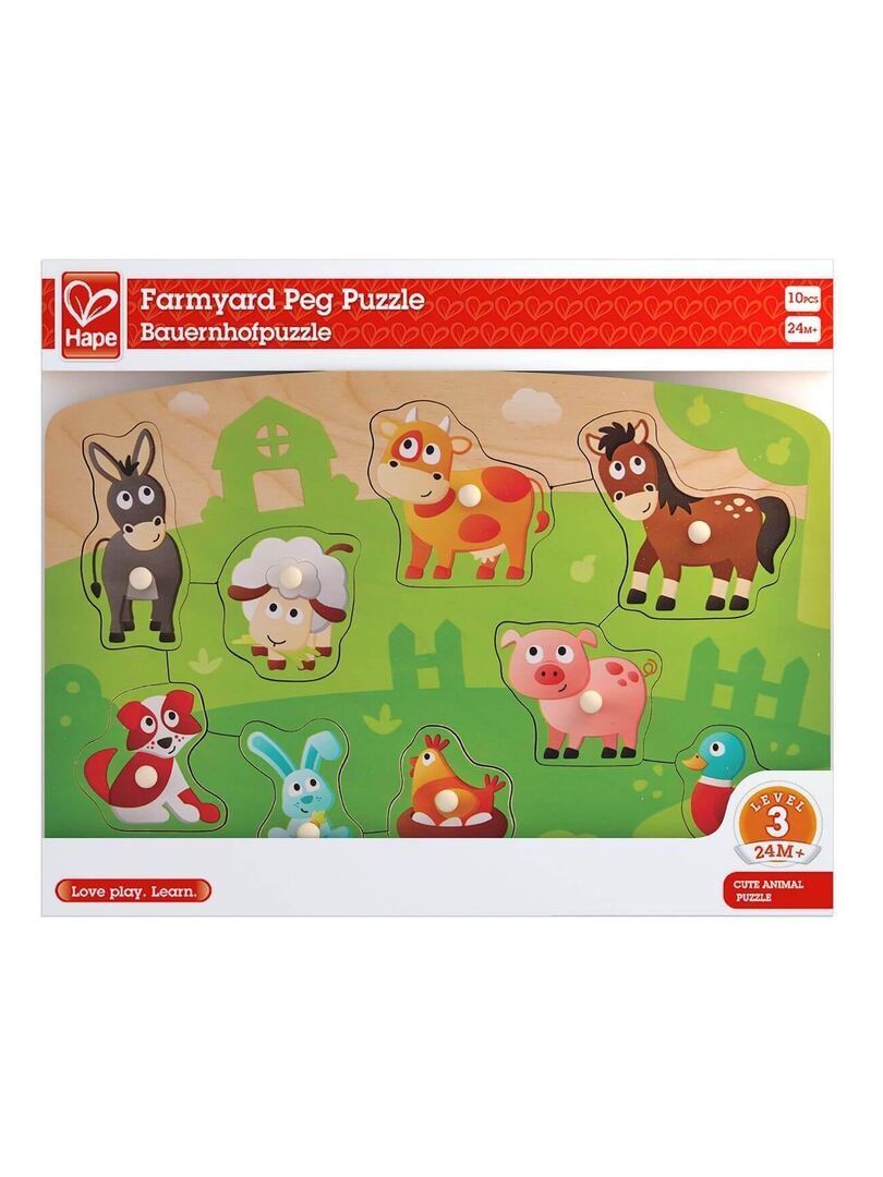 Puzzle FARMYARD PEG Hape N/A Kiabi 19.14€