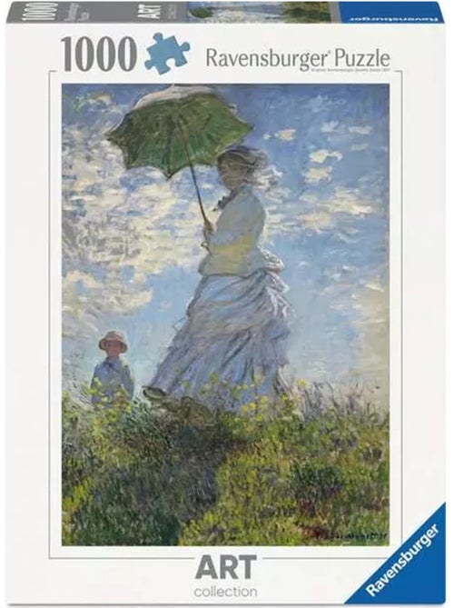 Puzzle femme à l'ombrelle claude monet 1000 pcs - Kiabi