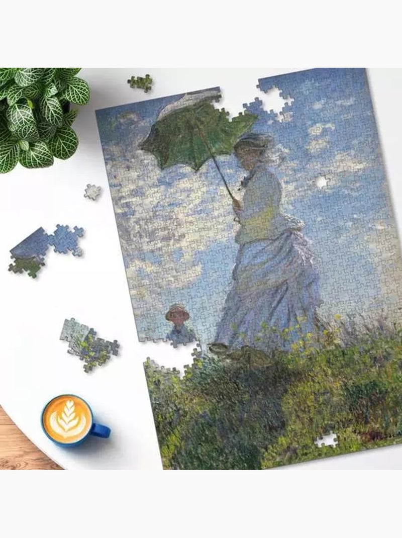 Puzzle femme à l'ombrelle claude monet 1000 pcs N/A - Kiabi