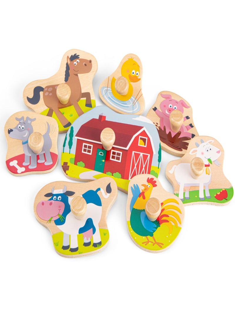 Puzzle Ferme 8 pcs Beige - Kiabi