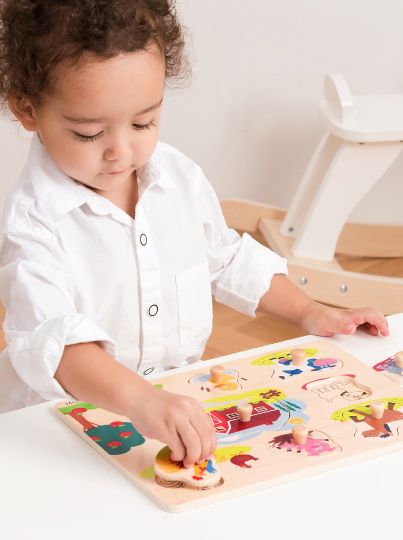 Puzzle Ferme 8 pcs Beige - Kiabi