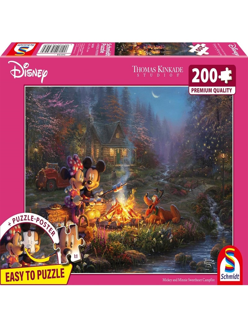 Puzzle Feu de camp Mickey et Minnie 200 pcs N/A - Kiabi