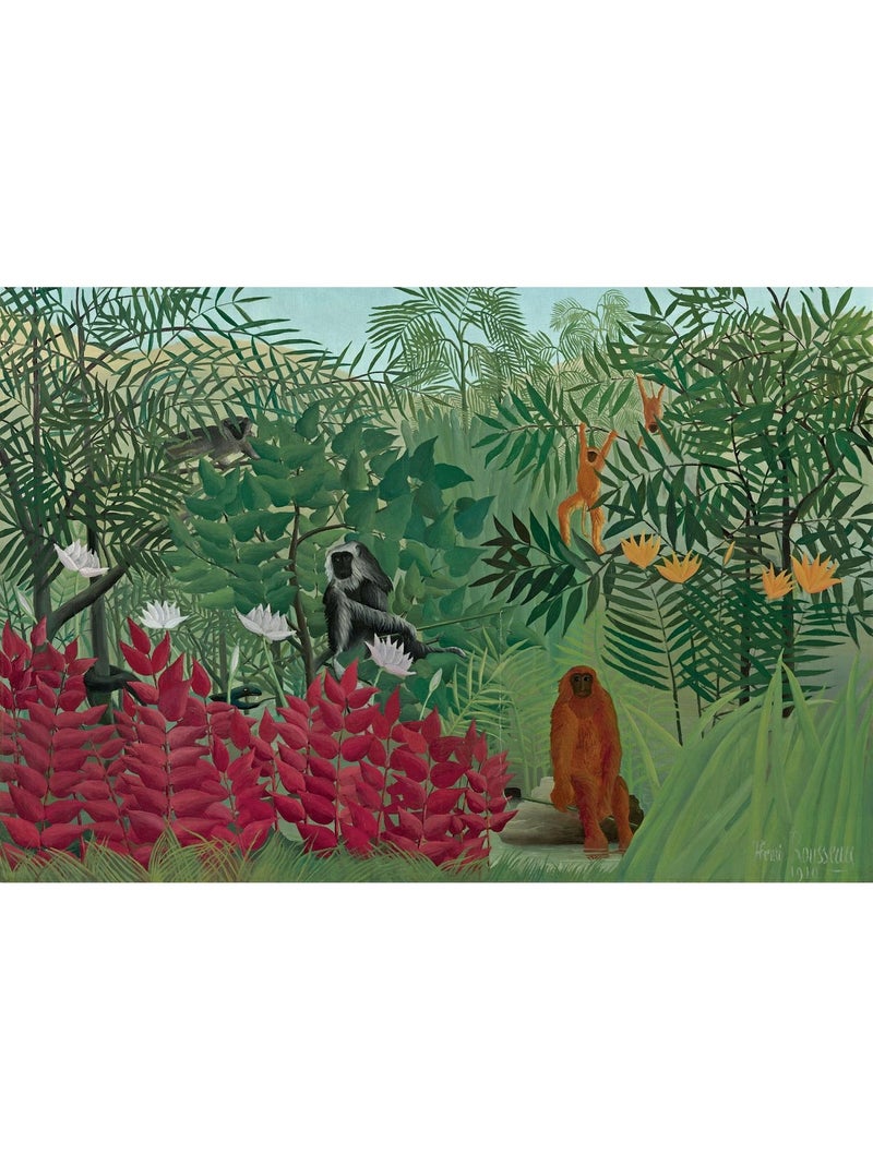 Puzzle Forêt tropicale avec singes de Rousseau 50 pcs N/A - Kiabi