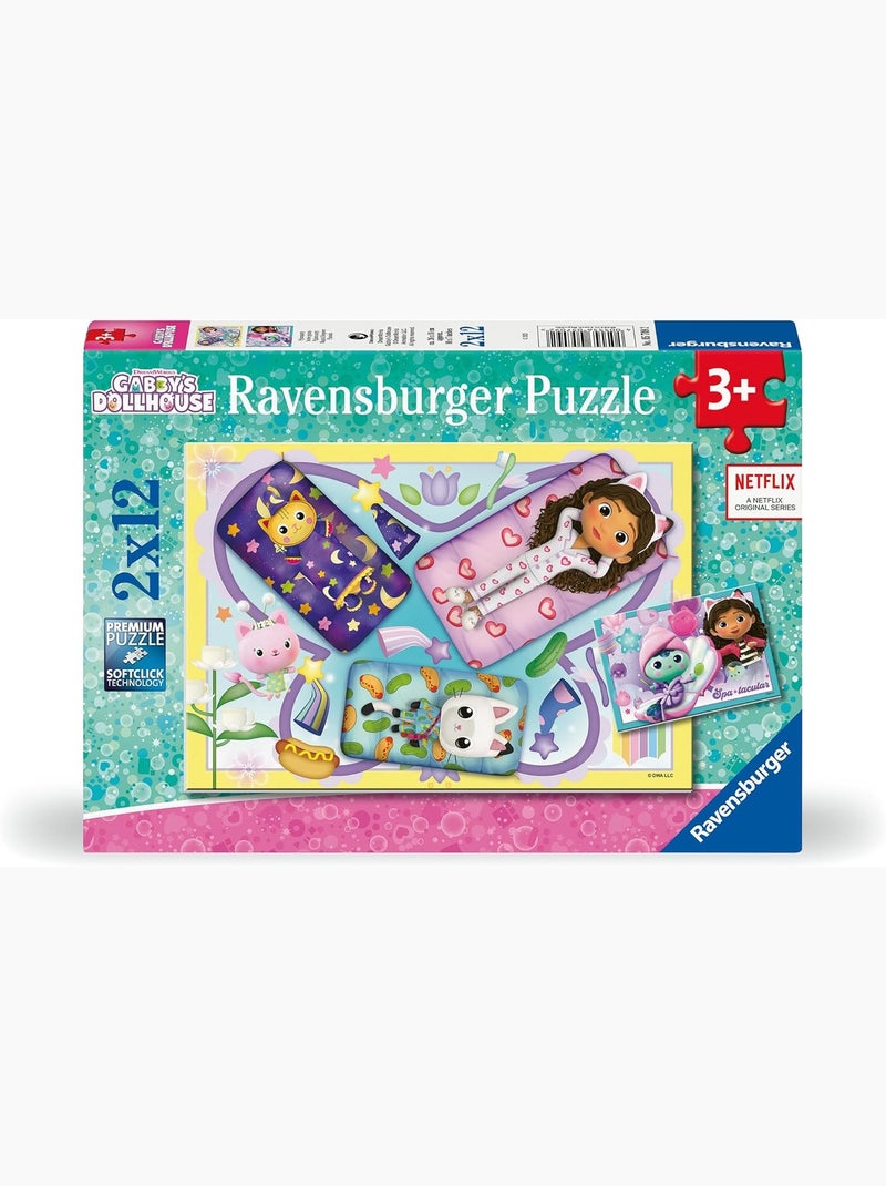Puzzle Gabby soirée pyjama 2x12 pcs N/A - Kiabi