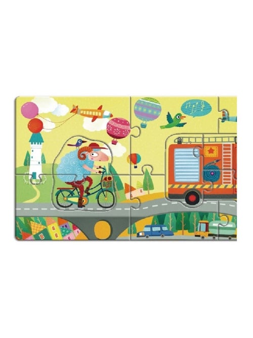 Puzzle géant de sol Véhicules - Kiabi