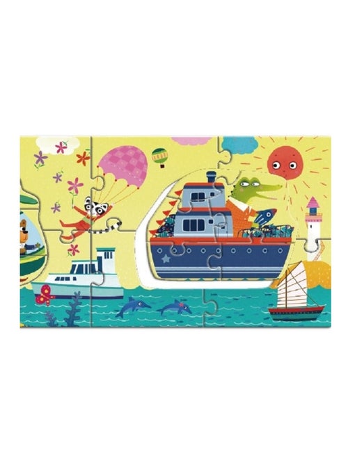 Puzzle géant de sol Véhicules - Kiabi