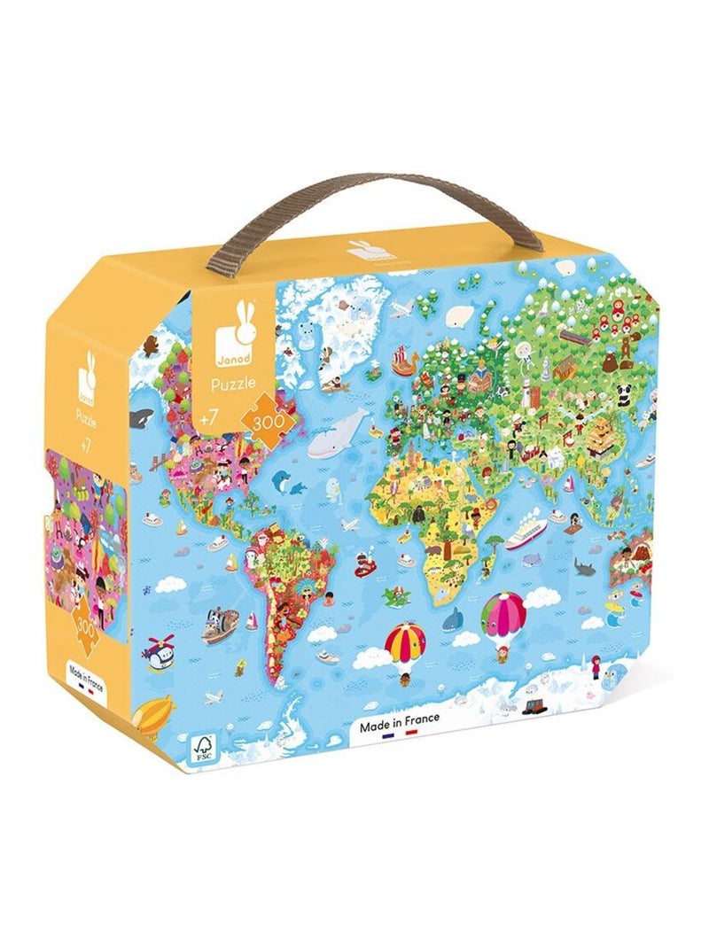 Puzzle Géant du Monde 300 pcs N/A - Kiabi