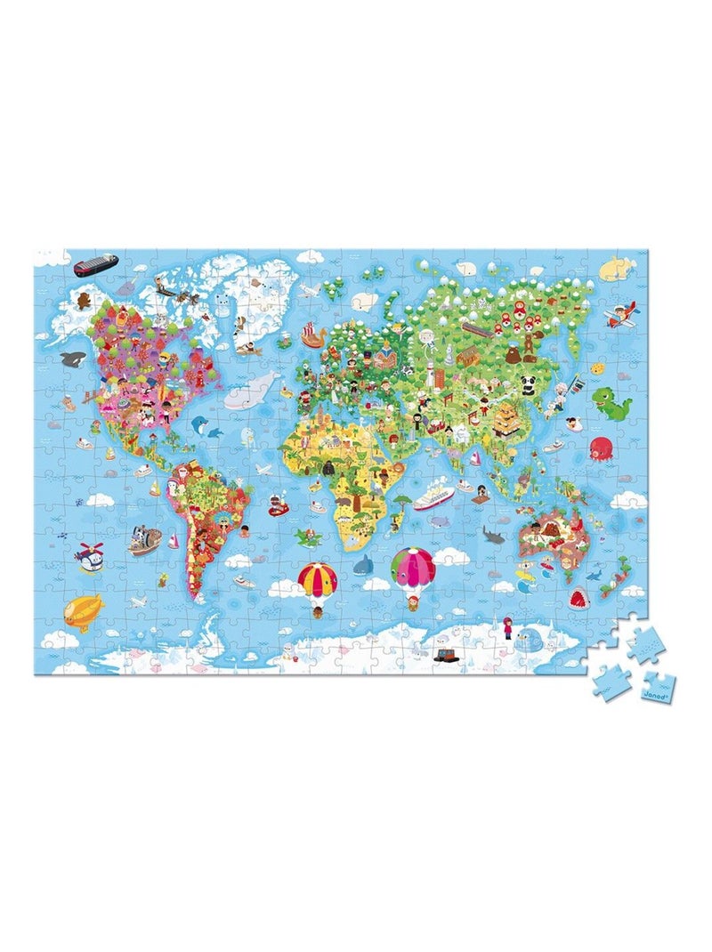 Puzzle Géant du Monde 300 pcs N/A - Kiabi