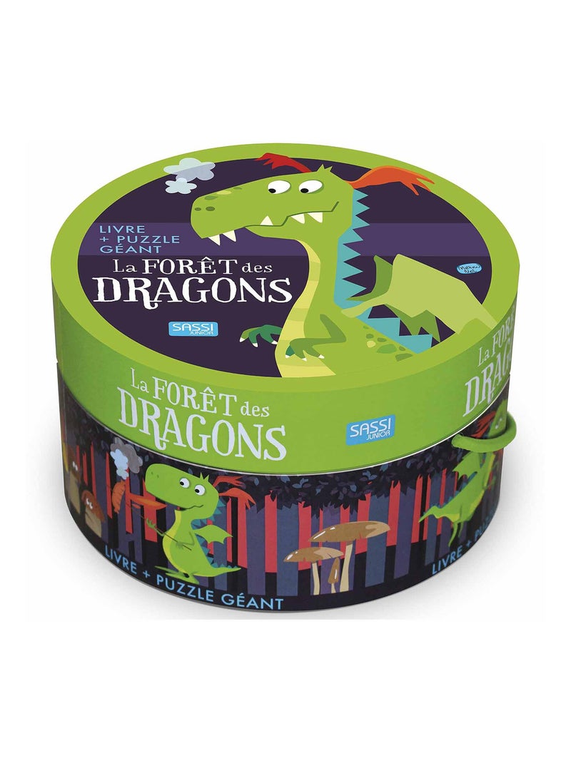 Puzzle géant & Livre - La forêt des dragons Sassi Junior Vert - Kiabi