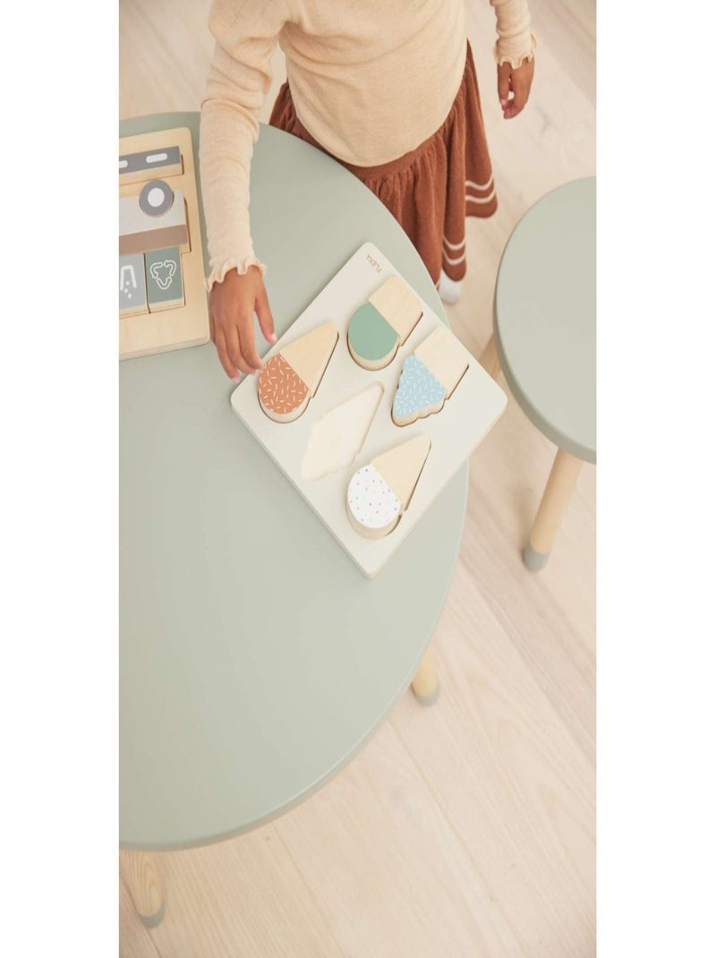 Puzzle glace en bois contreplaqué de bouleau Beige - Kiabi