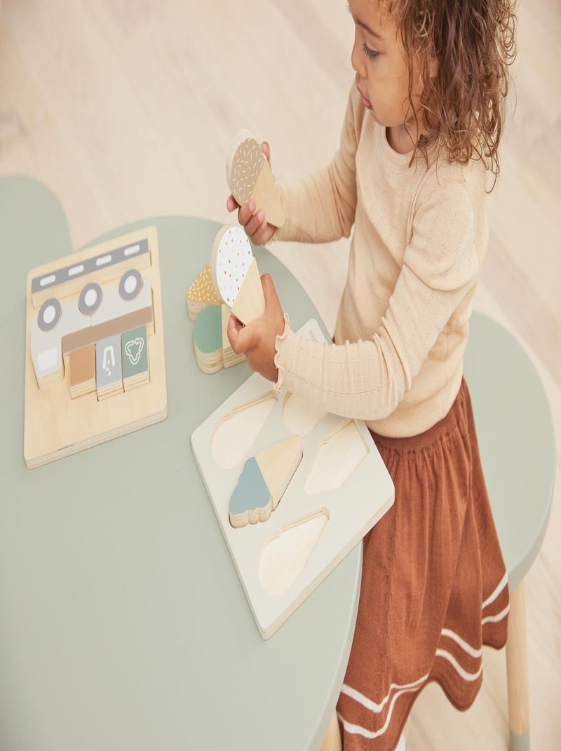 Puzzle glace en bois contreplaqué de bouleau Beige - Kiabi