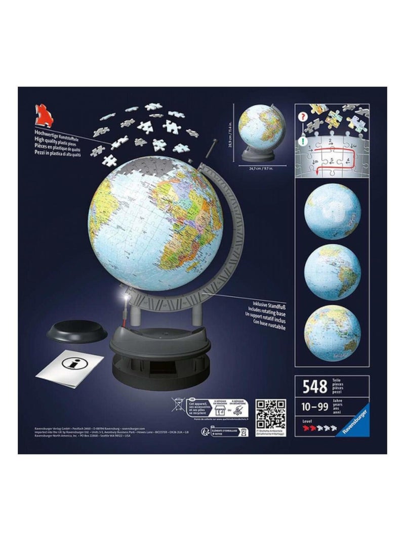 Puzzle Globe Lumineux 3d - Ravensburger N/A - Kiabi