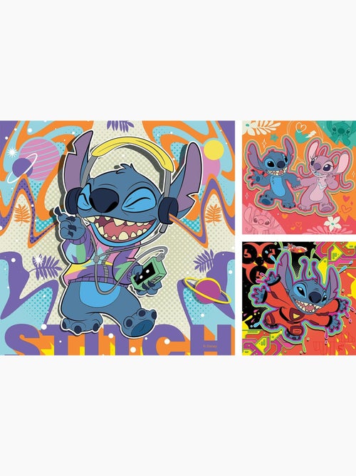 Puzzle Jouer toute la journée Stitch 3x49 pcs - Kiabi