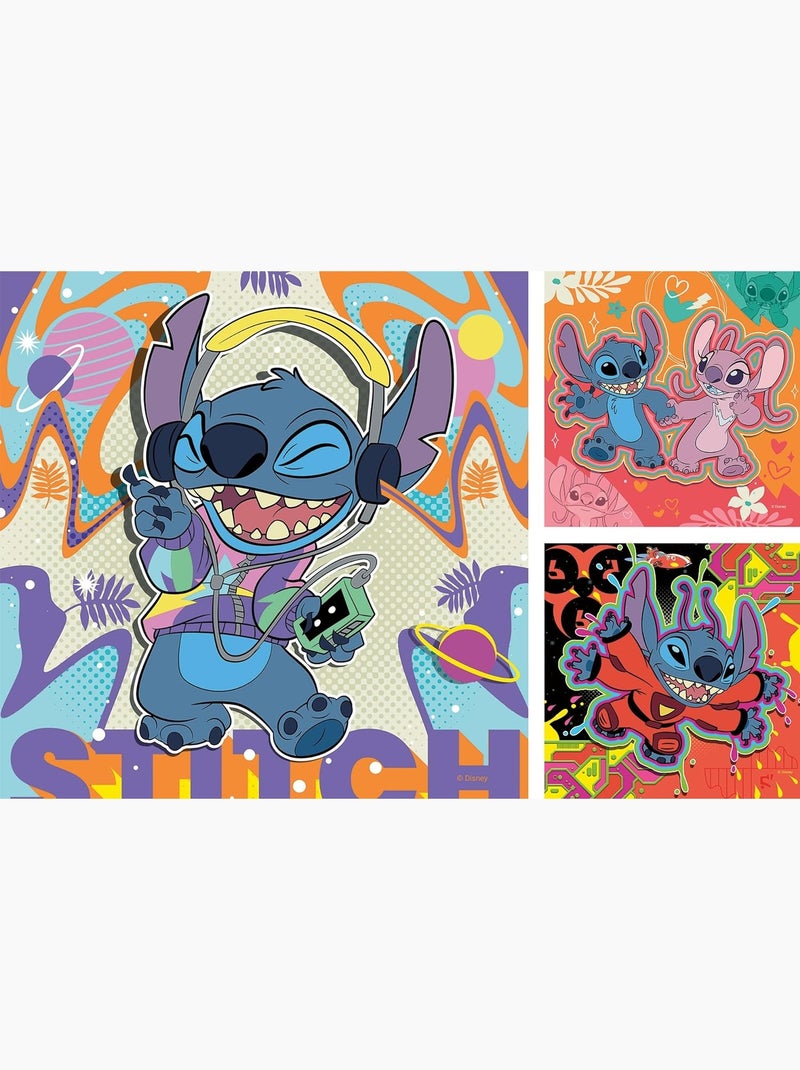 Puzzle Jouer toute la journée Stitch 3x49 pcs N/A - Kiabi