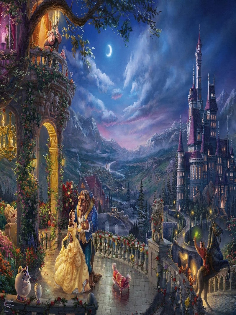 Puzzle La Belle et la Bête au clair de lune 1000 pcs N/A - Kiabi
