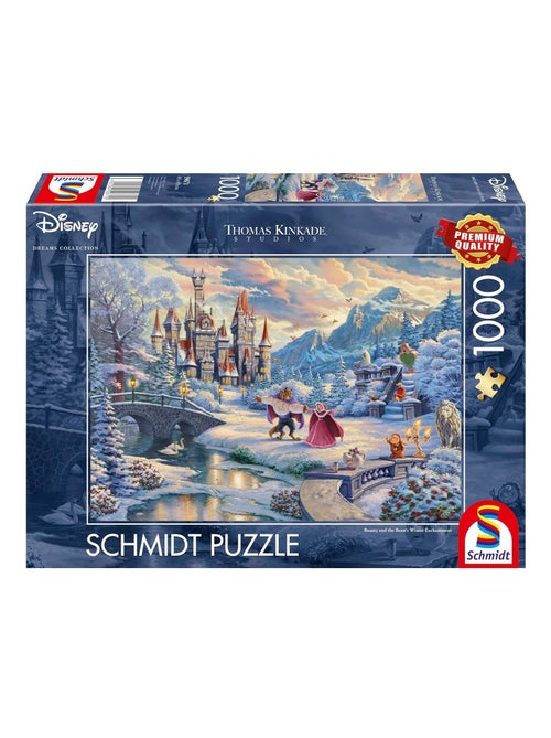 Puzzle La Belle et la Bête en hiver 1000 pcs - Kiabi