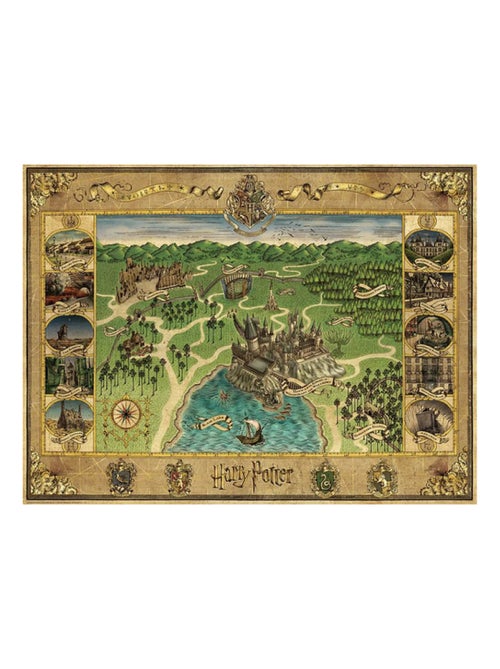 Puzzle La carte de Poudlard 1500 pièces - Kiabi