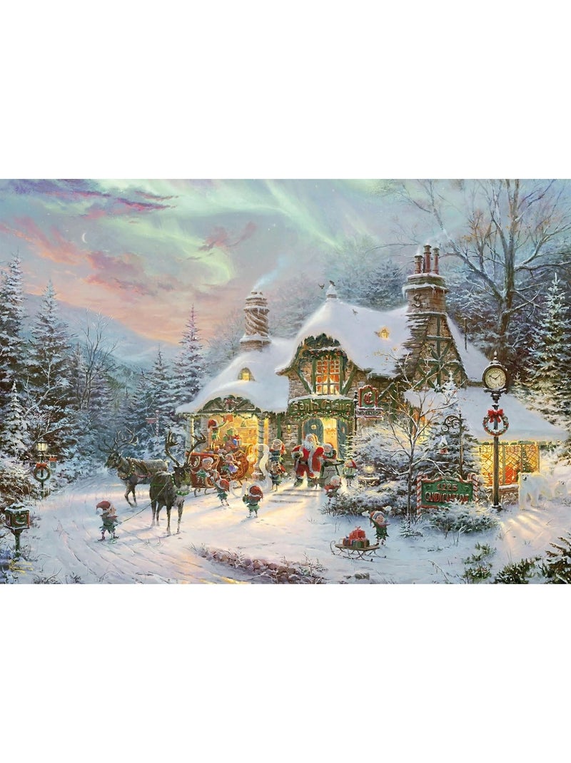 Puzzle la nuit de santa avant noël 1000 pcs N/A - Kiabi