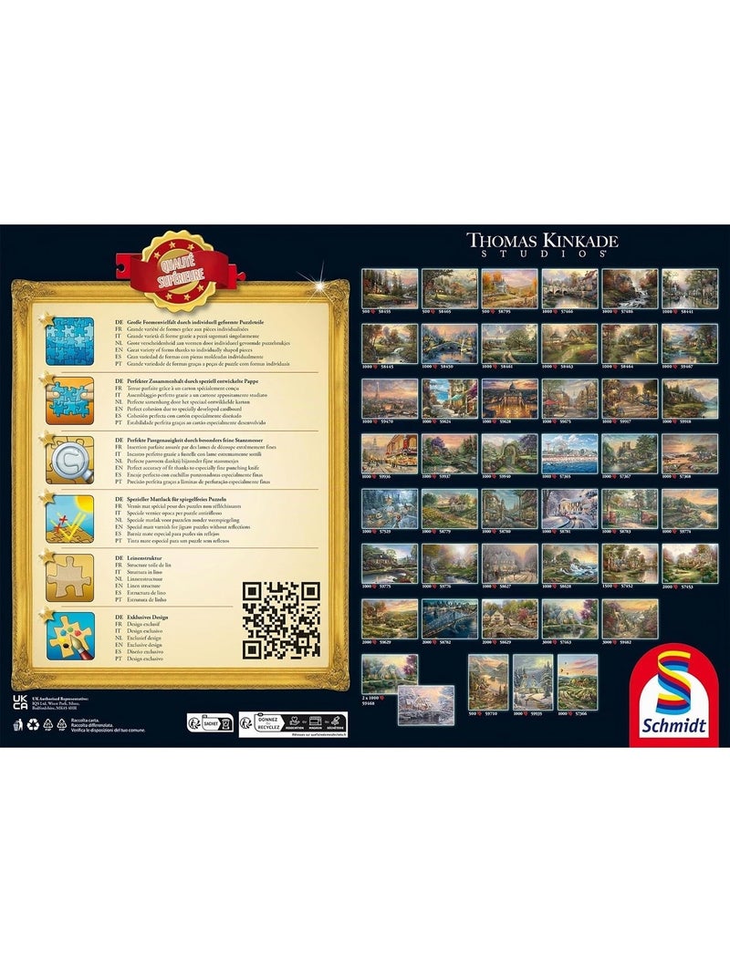 Puzzle la nuit de santa avant noël 1000 pcs N/A - Kiabi