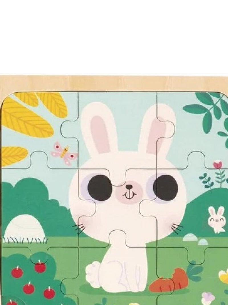 Puzzle Lapin Blanc 9 pieces N/A - Kiabi