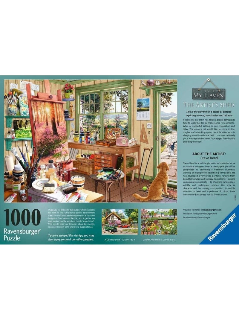Puzzle l'atelier de l'artiste 1000 pcs N/A - Kiabi