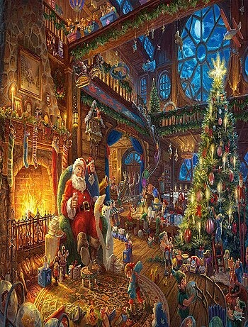 Puzzle Le Père Noël et ses lutins 1000 pcs