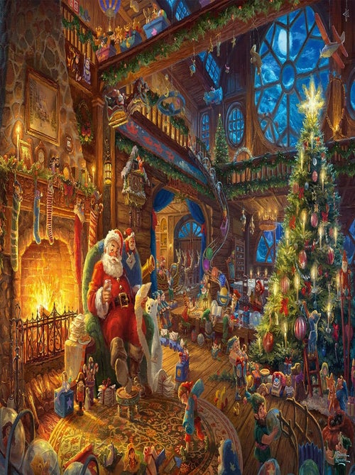 Puzzle Le Père Noël et ses lutins 1000 pcs - Kiabi