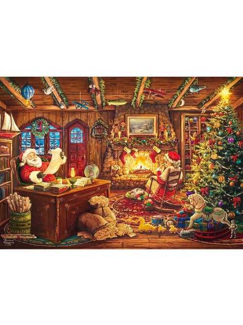 Puzzle le père noël vérifie sa liste 1000 pcs - Kiabi