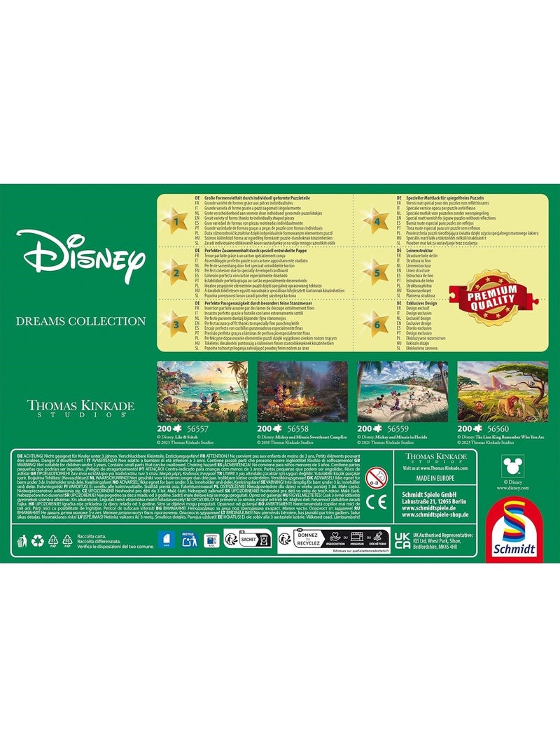 Puzzle l'école de mickey et minnie 200 pcs N/A - Kiabi