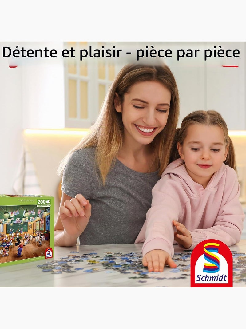 Puzzle l'école de mickey et minnie 200 pcs N/A - Kiabi