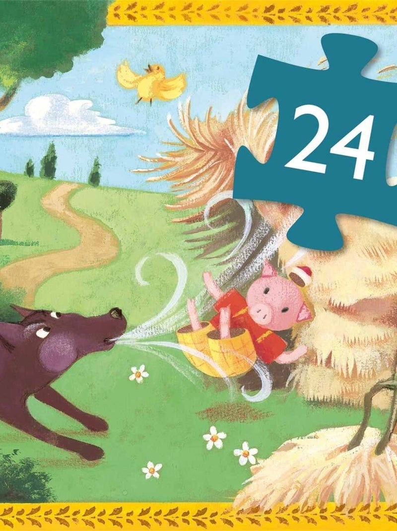 Puzzle les 3 petits cochons 24 pièces N/A - Kiabi