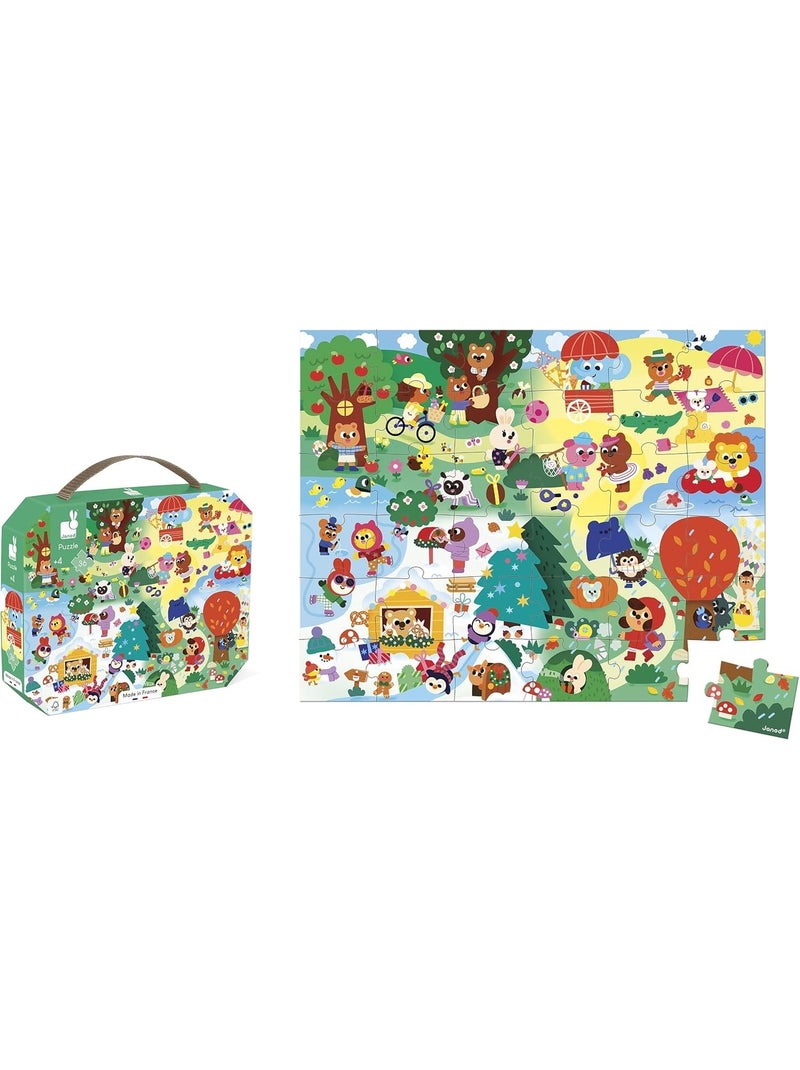 Puzzle les 4 saisons 36 pcs N/A - Kiabi