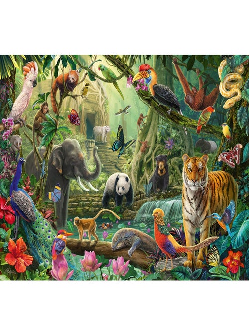 Puzzle Les animaux de la jungle 100 pcs - Kiabi