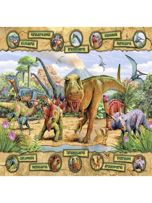 Puzzle Les espèces de dinosaures 150 pcs - Kiabi