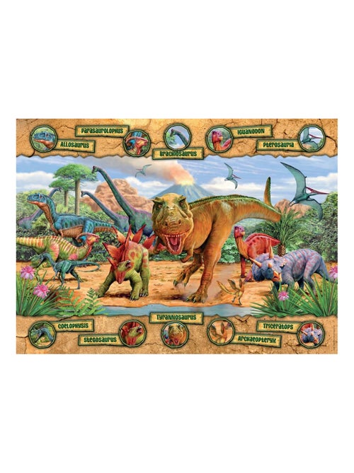 Puzzle Les espèces de dinosaures 150 pcs - Kiabi